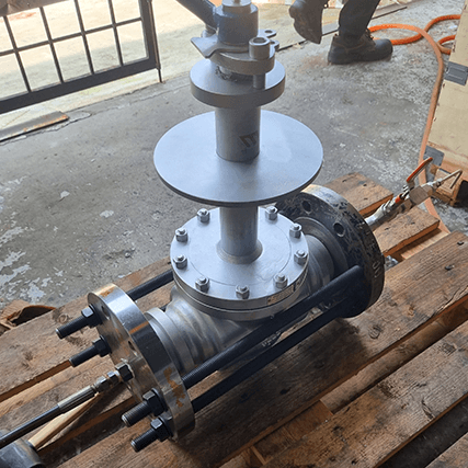 hydrotest with chart recorder